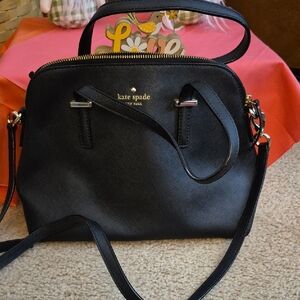 Kate spade Black Saffiano Leather Dome Crossbody Bag. IN GOOD USED CONDITION!!